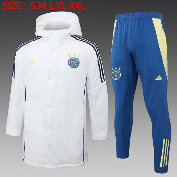 Abrigo Ajax Conjunto Completo 2024-2025 Blanco